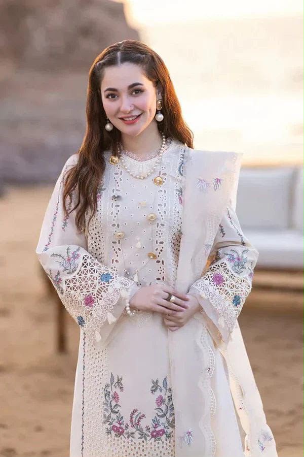 QALAMKAR Dhanak 3 Piece Unstitched Suit 2026-27 | Heavy Chikankari Embroidered Dhanak