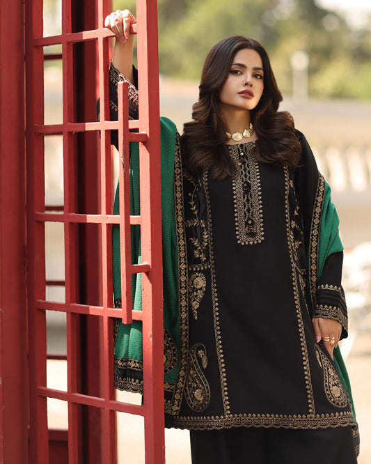 Charizma Winter 3PC Embroidered Unstitched Dhanak Suit 2026-27 – Heavy Thread Embroidery