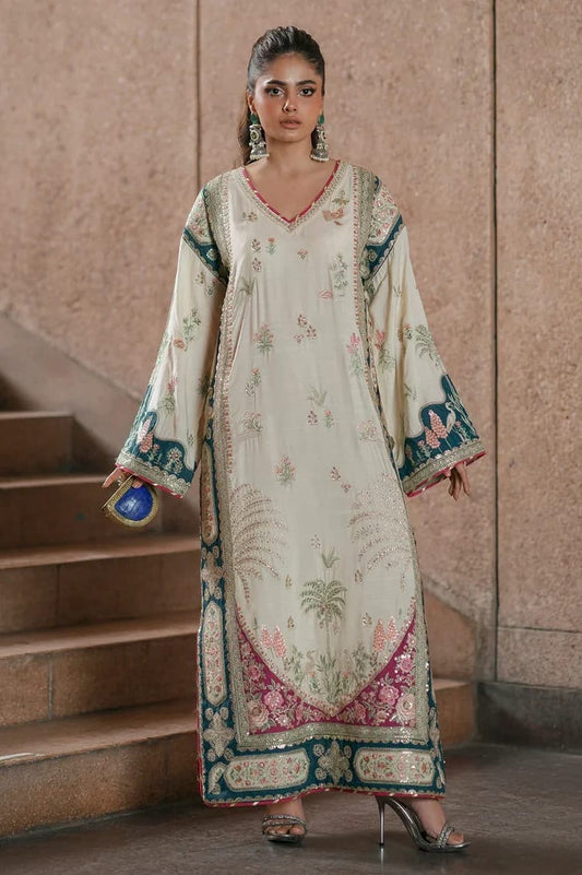 Muntaha Most Viral Luxury Kaftan Silk 2-Piece  ETHNIC INSPIRED