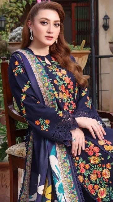 # Muntaha Luxury Collection –  | 3 Piece Embroidered Lawn Suit